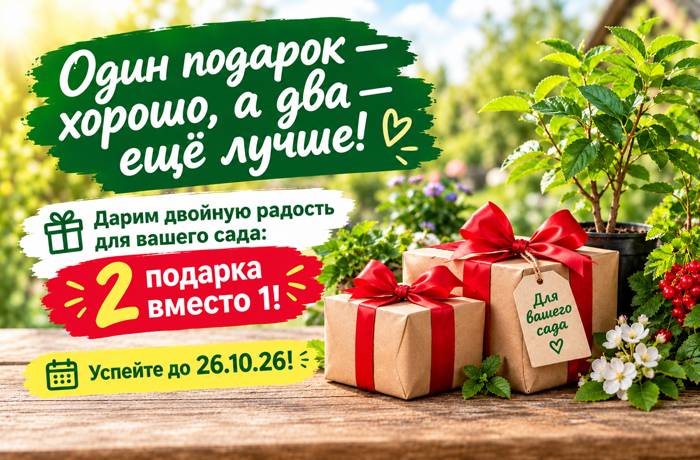 Двойная радость для вашего сада! 2 подарка вместо 1